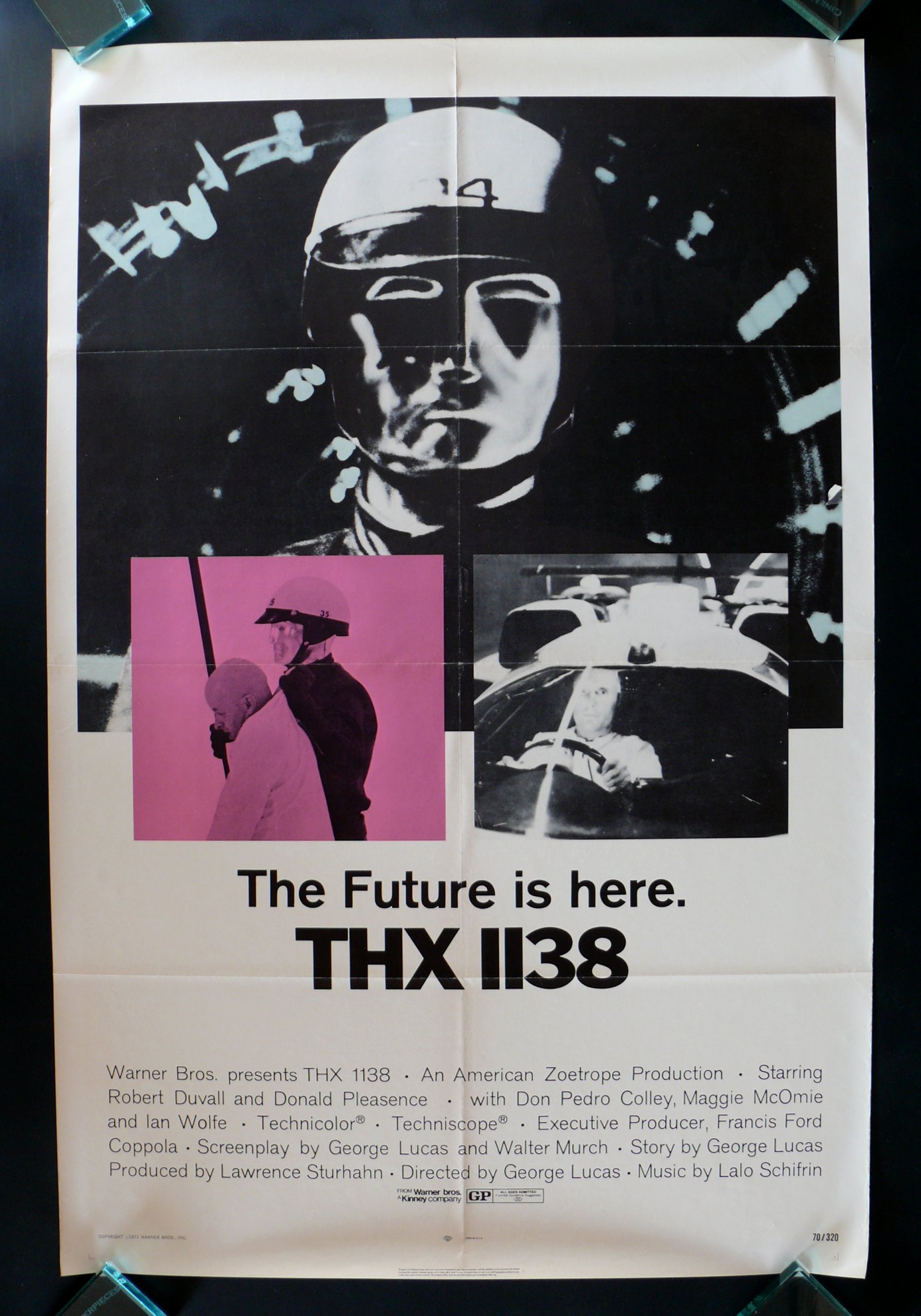 THX 1138 * 1SH ORIGINAL MOVIE POSTER SCI FI HORROR 1970  